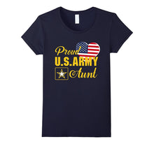 Proud U.S. Army Aunt Patriotic Heart T Shirt