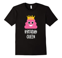 Girl's Poop Emoji Birthday Queen T Shirt