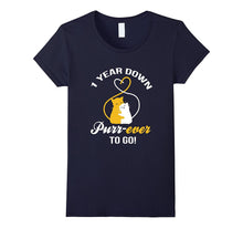 1st Wedding Anniversary T-Shirt 2016 Purr-Ever Cat Gift