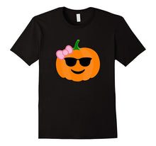 Pumpkin Girl T-Shirt Shades Emoji Halloween Costume Tee