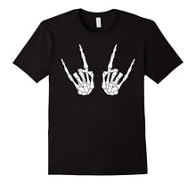 Halloween Rocker Hand Sign Skeleton Tee Shirts Gift 2017