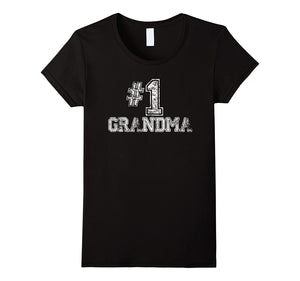 #1 Grandma T Shirt - Number One Grandmother Mother Gift Tee