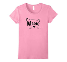 Meow Cute Kitten Face Funny National Cat Day Tshirt Tee