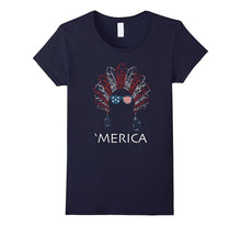 'Merica Native American Hipster Flag Glasses T-Shirt