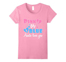 Gender Reveal Party T Shirts Aunt Auntie Pink Blue Love You