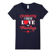 1st Wedding Anniversary Gift. Meaning T-Shirt for Couple.