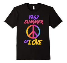 1967 Summer of Love Hippie Peace Sign T-Shirt Flower Power