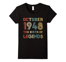 October 1948 the Birth of Legends Birthday T-Shirt