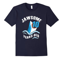 Jaw-Some 10 Years Old Funny Shark Tee 10th Birthday Gift
