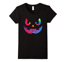 Scary Tie Dye Pumpkin Face Jack O Lantern Halloween Shirts