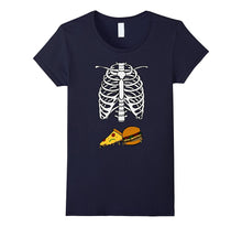 Pizza Hamburger Skeleton T-Shirt Pregnancy Costume Halloween