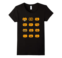 Pumpkin Emoji Faces Tshirt for Halloween