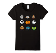 Halloween Emoji Tshirt Funny Pumpkin, Ghost, Skeleton Shirt