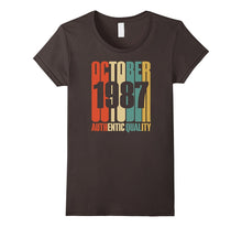 Retro October 1987 T-Shirt 30 Yrs Old Bday 30th Birthday Tee
