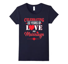 22nd Wedding Anniversary Gift. Meaning T-Shirt for Couple.
