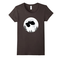 Flying Jumping MONSTER TRUCK Over the Moon Tshirt for Men An