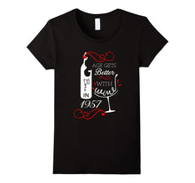 60th Grandma Birthday Shirts | Better With Wine Born in 1957