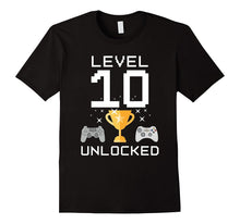 10th Birthday Level 10 Unlocked Funny Gamer T-Shirt Gaming