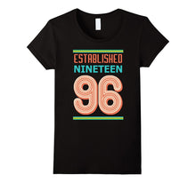 21st Birthday Gift Shirt Established 1996 21 Year Old Tshirt