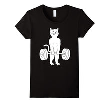 Cat Deadlift T-Shirt - Powerlifting Kitty Tee Shirt