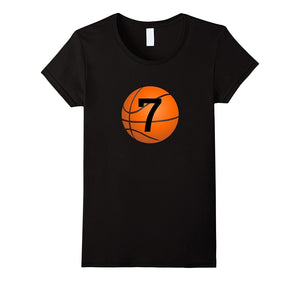 "#7 Basketball Birthday T Shirt