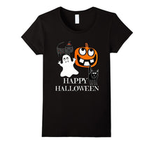 Happy Halloween Shirt - Halloween Ghost, Cat, Pumpkin Shirt