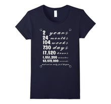 2nd Wedding Anniversary Tee Shirt Marriage Gift for Couples