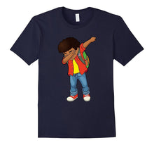 Dabbing African American Schoolboy USA Flag Pin Kids T-Shirt