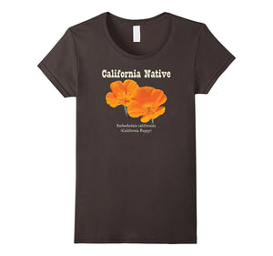 "California Native" Vintage Retro California Poppy T-Shirt