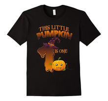 1 Year Old 1st Birthday Tshirt - Halloween Little Pumpkin