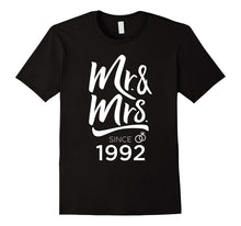 25th Wedding Anniversary Mr & Mrs Wedding Tshirt Since 1992