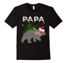 Papa Bear Christmas Pajamas Shirt Matching Santa Hat Lights