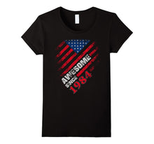 Awesome Since 1984 American Flag 33rd Birthday 33 Years Old