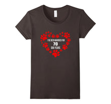 10th Wedding Anniversary T-Shirt 70 Dog Years Gift