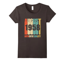 Retro August 1958 T-Shirt 59 Yrs Old Bday 59th Birthday Tee