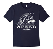 Just a Girl With a Speed Problem Funny Text Tshirt