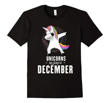 Cute Dabbing Unicorn Birthday Shirt December - Perfect Gift