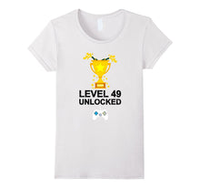 Funny 49th Birthday Level 49 Unlocked T-Shirt Gamer Gift Tee