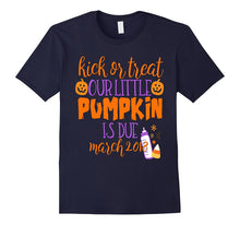 Halloween Pregnancy Shirt Kick or Treat Due March 2018