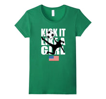 KICK IT LIKE a GIRL SHIRT | American Flag Soccer T Shirt