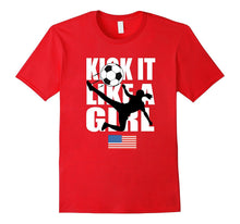 KICK IT LIKE a GIRL SHIRT | American Flag Soccer T Shirt