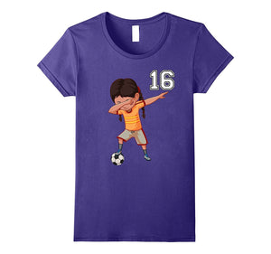 #16 Soccer Shirt Girls Funny Dabbing Dab Dance Soccer Ball