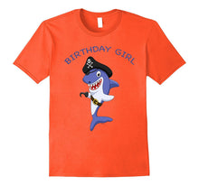Birthday Girl - Kids Birthday Pirate Shark T-Shirt for Girls