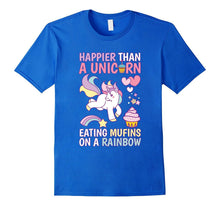 Happier Than a Unicorn Eating Muffins on a Rainbow Kid Shirt