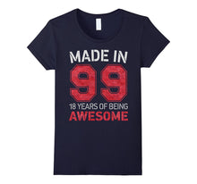 18th Birthday Gift T-Shirt Made in 99 Cute 18 Yrs Old Gift