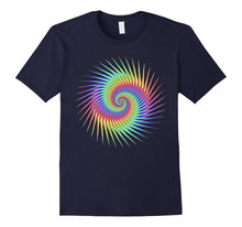 Psychedelic Trippy Rainbow Spiral T-Shirt - Neon Art Design