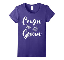 Bridal Party T-Shirts Cousin of the Groom Purple Diamond