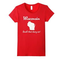 "Wisconsin: Smell That Dairy Air!" Funny Sconnie Cow T-Shirt