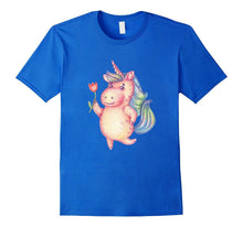 Cute Chubby Unicorn With a Rose T-Shirt