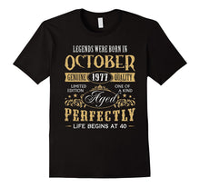 40th Birthday Gifts Legends Made in October 1977 Tee Shirts